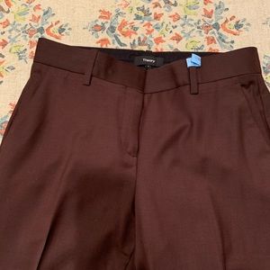 Theory wool blend straight leg pant
